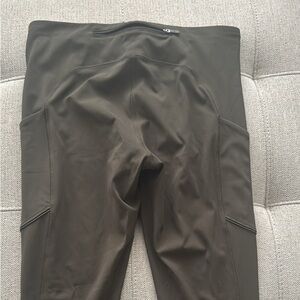 Dark Green Lululemon Leggings with Side Pockets